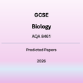 Product image showing GCSE Biology AQA 8461 Predicted Papers for the 2026 exam.
